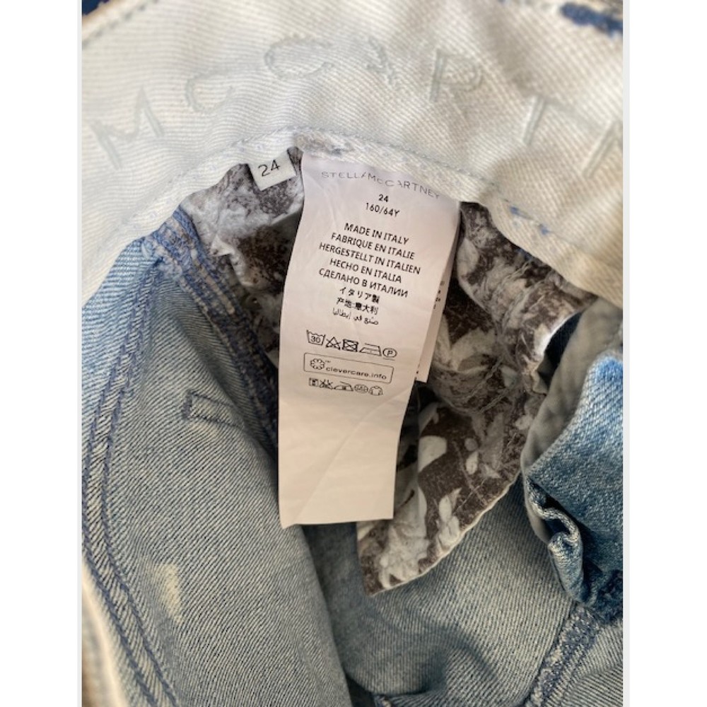 Stella McCartney White and Blue Skinny Jumpsuit - Picture 12 of 12
